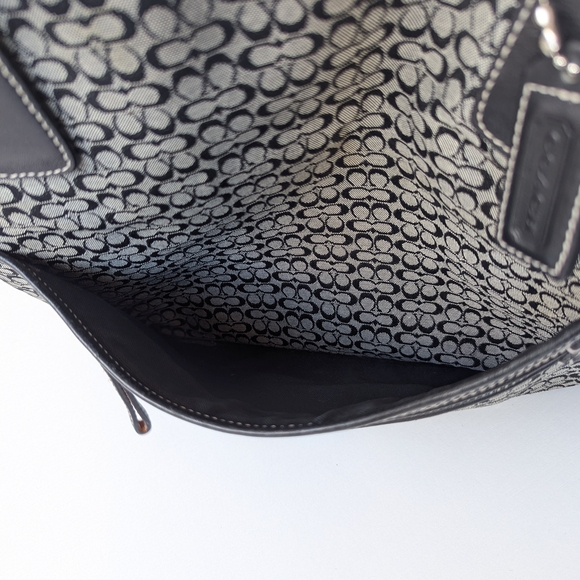 COACH Grey and Black Signature Print Diaper Bag - Picture 14 of 15